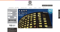 Desktop Screenshot of anyahotels.com